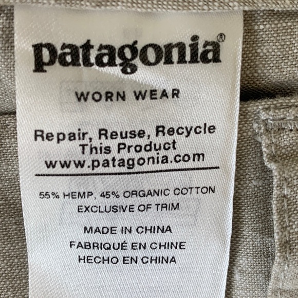 PATAGONIA Island Hemp Cotton Blend Beige Shorts 6" Women's Size 4 - Picture 6 of 7